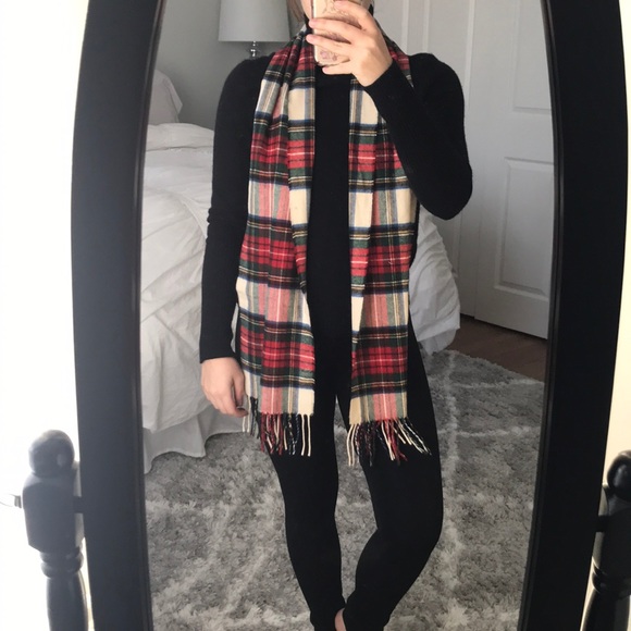 Merona Plaid Winter Scarf with Fringe - Picture 1 of 5